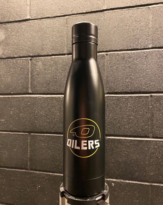 Termoflaske i kobber m/Oilers logo