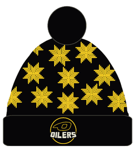 Hovedbilde Lue - sort med gule stjerner