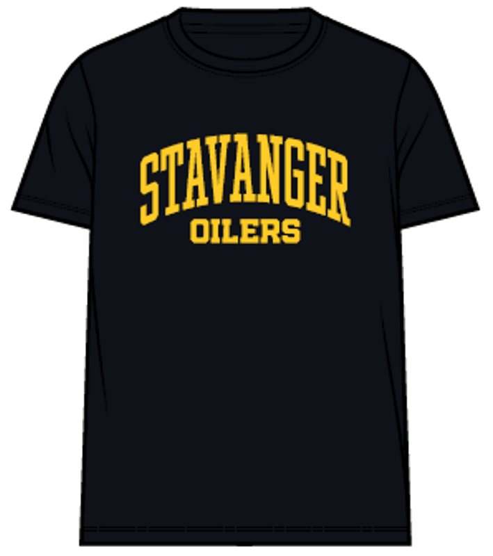 T-skjorte sort Stavanger Oilers - Herre